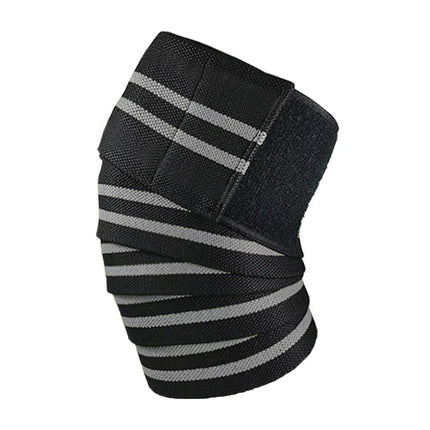 Pair Of Black Heavy Duty Elbow Wraps For Powerlifting And Bodybuilding
