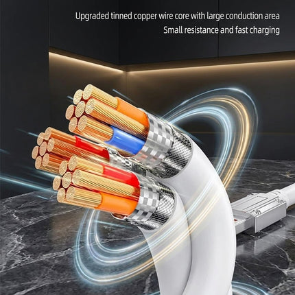 White 3 IN 1 120W Fast Charging Cable Charger USB Type C iPhone Samsung Durable Au
