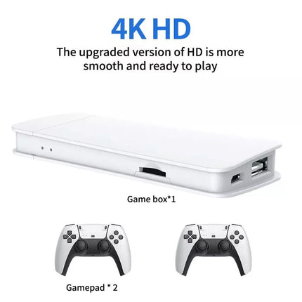 128G 4K HDMI TV Video Game Stick Retro Gaming Console 2 Wireless Controller