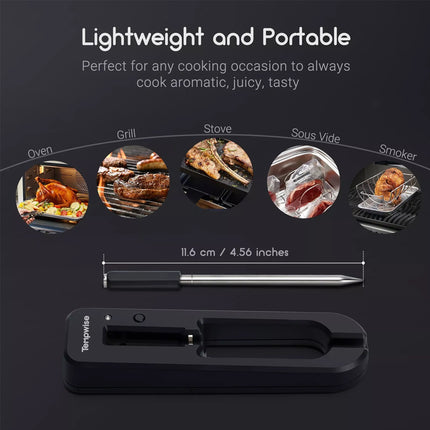 Wireless Meat Thermometer 2-IN-1 Bluetooth 98ft Free APP Grill BBQ Cooking Set