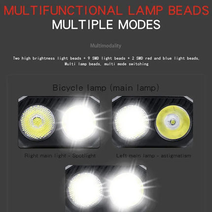 Waterproof Bicycle Bike Lights Front Rear Tail Light Lamp USB Rechargeable IPX4