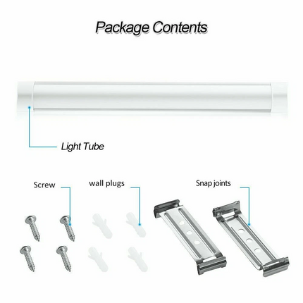 10pcs 3FT 90cm LED Batten Tube Light Garage Ceiling Panel Lamp 6500K Daylight