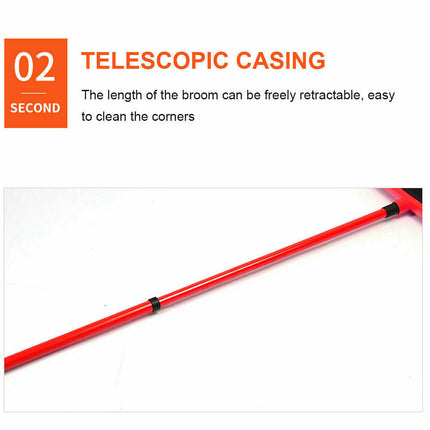 Rubber Broom For Dog Cat Pet Hair Car Windows Handle Sweeper Squeegee Floor Red