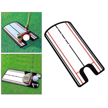 3Pcs Golf Putting Alignment Mirror Portable Practice Putting Trainer Aid