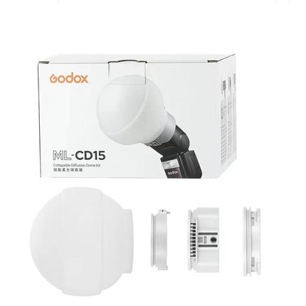 ML-CD15 Diffusion Dome Kit w/ 3 adapters Flash Light Diffuser Mount Lights