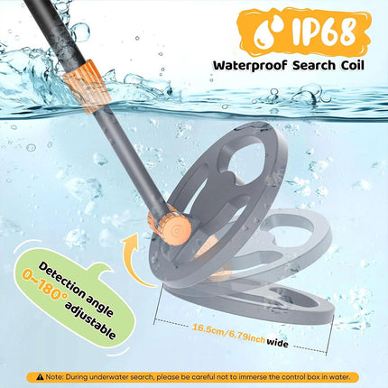Metal Detector LCD Waterproof Deep Sensitive Treasure Coin Gold Finder Adult Kid