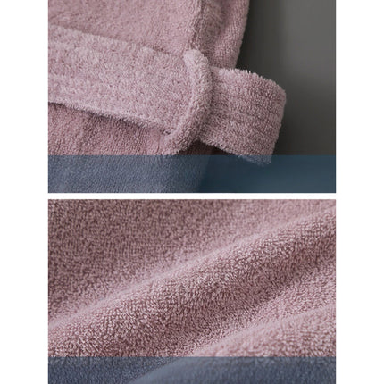 Luxury 100% Cotton Bath Robe Unisex Spa Hotel Soft Absorbent Towelling Blue XL