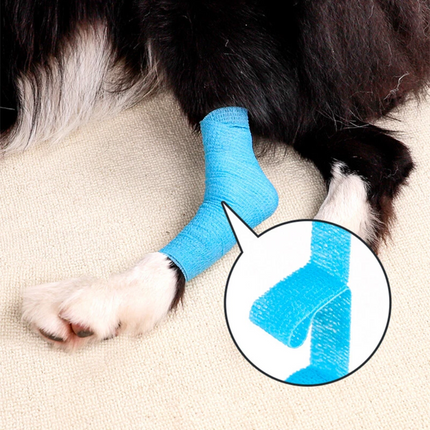 12-Pack Self-Adhesive Cohesive Wrap Bandages in Multi-Sizes for Pets and Vets 10cm*4.5cm