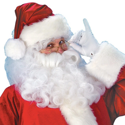 Santa Claus Verlour Christmas Xmas Clause Suit Fancy Dress Up Mens Costume
