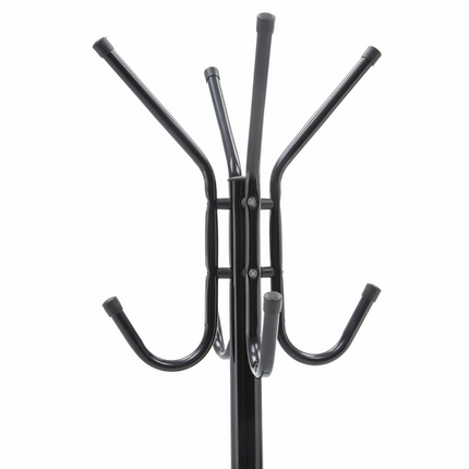 12 Hook Coat Hanger Stand 3-Tier Hat Clothes Rack Metal Tree Style Storage