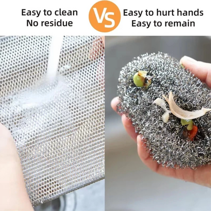 100pcs Multipurpose Wire Miracle Cleaning Cloths Mesh Microfiber for Kitchen Dishes