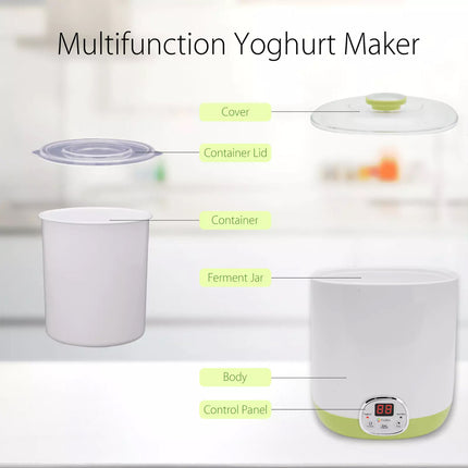 Yoghurt Maker 1L Automatic Yogurt FDA Food Grade Jar Rice Wine DIY Machine