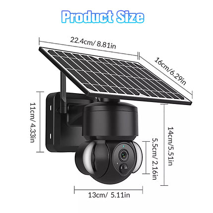 4G Network Wireless HD 1080P Pan Tilt Solar Panel Outdoor Security Camera LTE