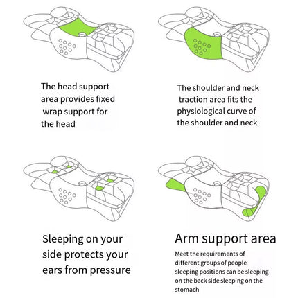Ergonomic Butterfly Memory Neck Pillow Comfortable Sleeping Orthopedic Pillow Tibetan blue