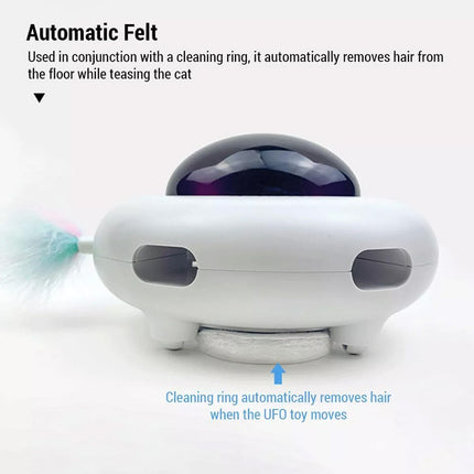 Interactive UFO Cat Toy Electric Teaser Pet Entertainment Fun Toy for Cats