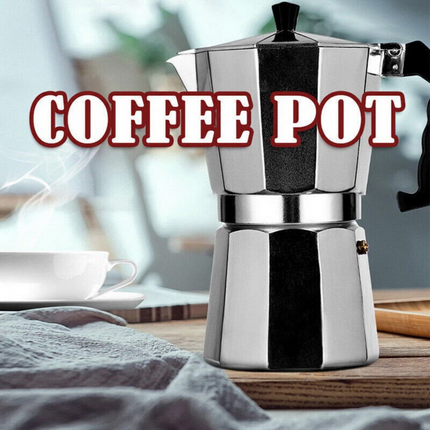600ML Coffee Maker Moka Percolator Stove Top Espresso Latte Aluminium Pot