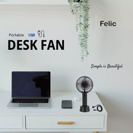 1 x Mini Portable USB Hand Fan Rechargeable Battery Operated Cooling USB Desk Table