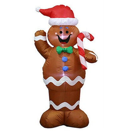 1.5m Gingeabread man Inflatable Christmas Outdoor Decorations Santa Snowman LED Lights Xmas Party