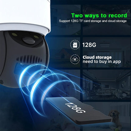 Solar Security IP Camera Battery Powered Wireless CCTV PTZ WiFi Camera