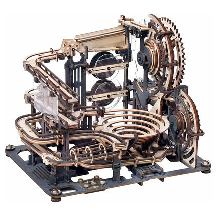 Jigsaw Night City 3D Wooden Puzzle Marble Run Mechanical Model Kits LGA01