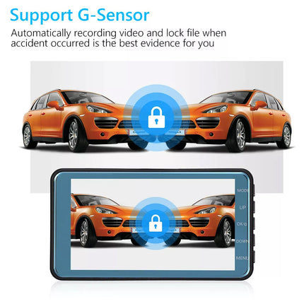 1080P Car Dash Camera Dual Front and Rear Video DVR Recorder Night Vision Kit
