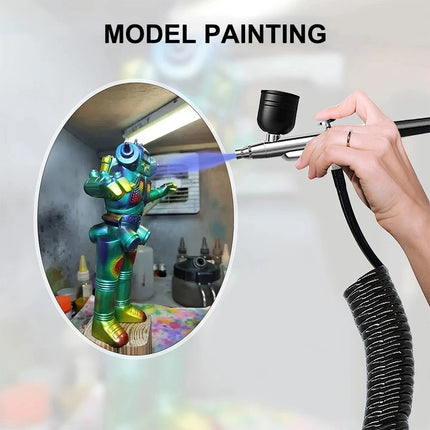 Rechargable Airbrush Kit with Compressor Spray Kit for Nail Art, Cake, Painting
