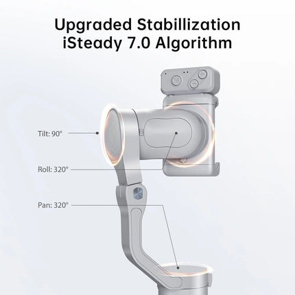 3-Axis Smartphone Gimbal Stabilizer Tripod Magnetic Fill Light XE