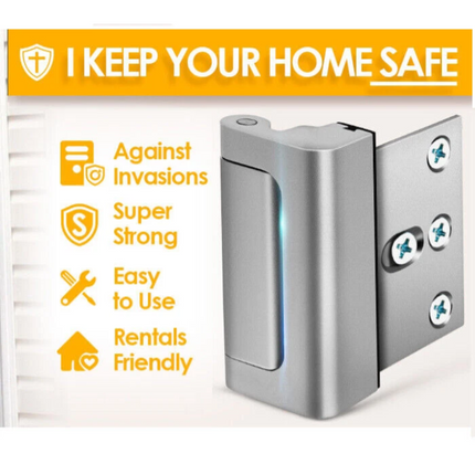 2x Defender Security Protective Door Reinforcement Lock Add Extra High Security