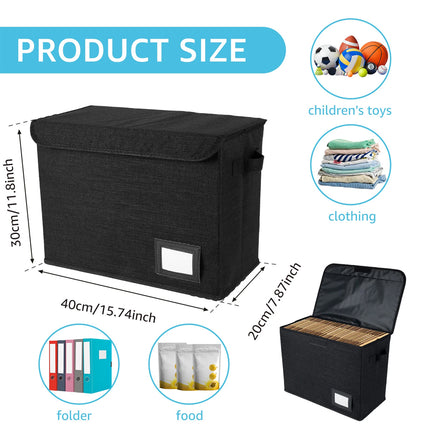 Comic Book Storage Box Foldable Comic Book Bin Washable Integrated Comic (black)