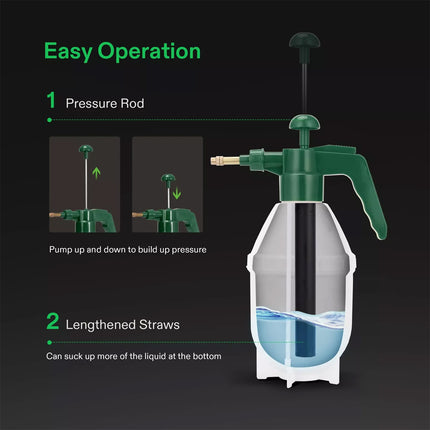 0.8L Handheld Garden Pump Sprayer, Lawn Pressure Water Spray Bottle