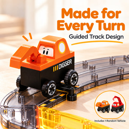 40 Pcs Magnetic Construction Track Tiles Building Set Vehicle Christmas Gift Toy