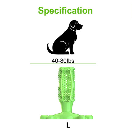 Green L Size Dog Toothbrush Toy Clean Teeth Brushing Stick Mouth Chewing Dental Care Play Dog
