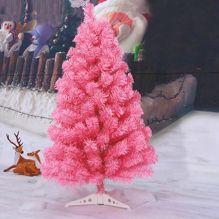 2ft/60CM Mini Pink Christmas Tree Home Office Xmas Table Decoration 80 Tips