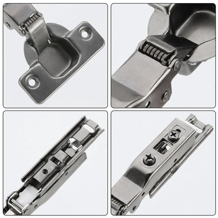 10 Pack Door Hinge Cabinet Cupboard Hinges Soft Close full/Half Overlay Wardrobe Kitchen  Half Overlay