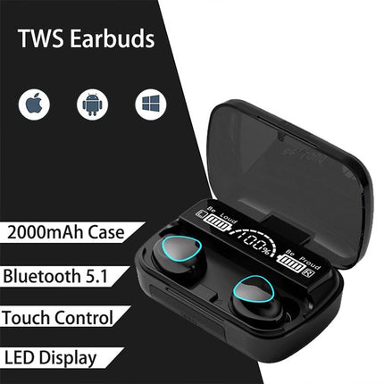 Bluetooth 5.1 Wireless Earbuds Waterproof LED Display Earphones