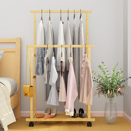 Heavy Duty Clothes Rail Double Layer Garment Hanging Display Stand Rack Wardrobe