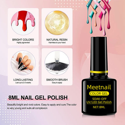 Full Gel Nail Polish Kit LED Lamp Dryer Nail Manicure Grinder With 1000pcs Nail Tips