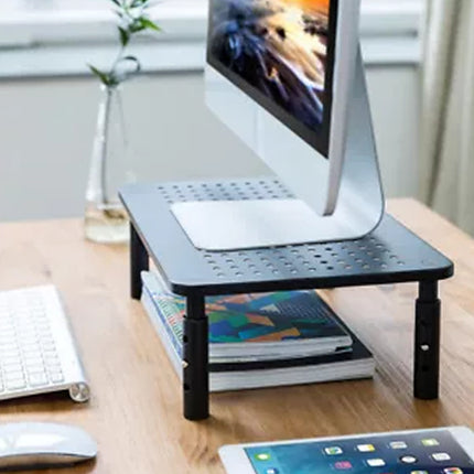 Height Adjustable Computer Monitor Stand Riser Laptop Printer TV Desktop Mount Without Drawer