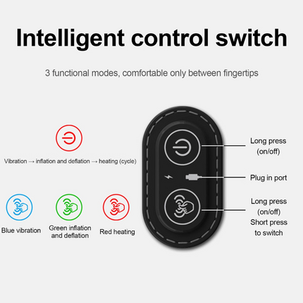 3 In1 Lumbar Traction Massager Vibration Heating Waist Back Sciatica Pain Relief