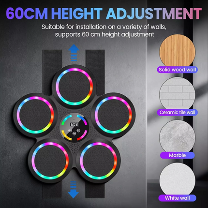 Wall Mounted Music Boxing Machine Smart Music Boxing Workout Machine Bluetooth