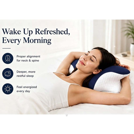 Ergonomic Butterfly Memory Neck Pillow Comfortable Sleeping Orthopedic Pillow Tibetan blue