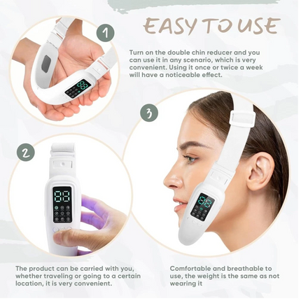 V-Face Shape Massager W/Hot Compress FunctionSkin Neck Lift Double-Chin Removal