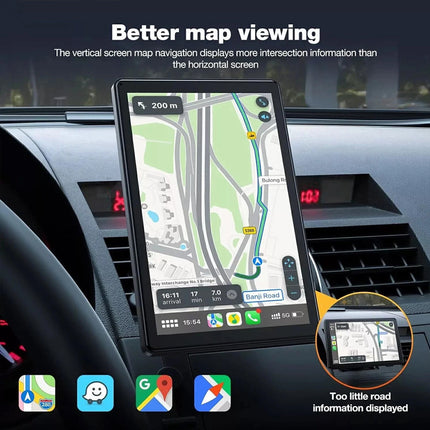 Portable 7"for Wireless Apple CarPlay Android Auto Touch Screen Car Radio Stereo