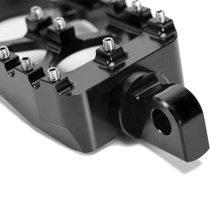 2Pcs Wide Fat Foot Pegs MX Style Footpegs Fit for Harley Dyna Sportster Bobber
