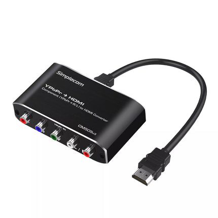 YPbPr RGB Component + Audio R/L to HDMI Converter Full HD 1080p