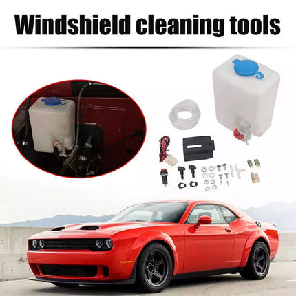 1.5L Car Windscreen Washer Bottle Kit Pump Universal Windshield Wiper Reservoir