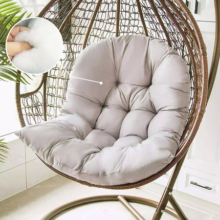 Hanging Egg Chair Cushion Sofa Swing Chair Seat Relax Cushion Padded Pad Covers Light Grey