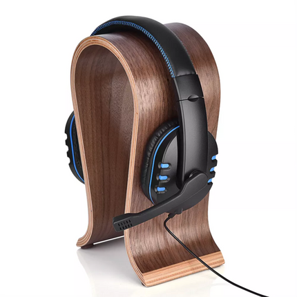 Wooden Headphone Stand Wood Headset Display Rack Earphone Holder For Home Office