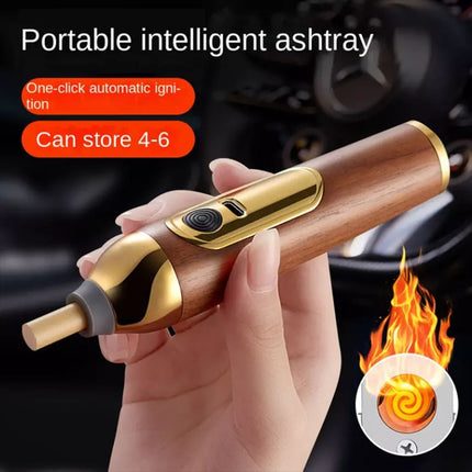Handheld Ashtray Portable Car Cigarette Holder Ash Tray for Home Office Outdoor