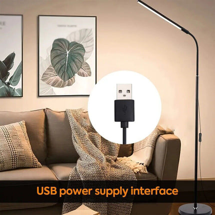 LED Floor Lamp Gooseneck 360 Adjustable Reading Standing Lamp For Office Bedroom